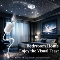 Nouveau projecteur de ciel étoilé USB LEMOMBO, lampe LED rotative à 360° avec plusieurs films pour la décoration de la maison et des fêtes