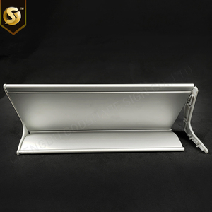 Plaque de bureau interchangeable en aluminium, plaque de nom, cadre <span class=keywords><strong>métallique</strong></span> modifiable - Product Image 4