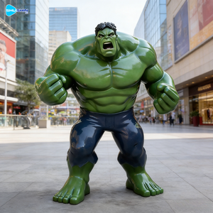 Decoración de Interior y Exterior, Figuras de Acción de Películas de Superhéroes, Hombre Musculoso, Estatua de Hulk de Tamaño Real, Escultura de Resina Esmaltada - Product Image 5