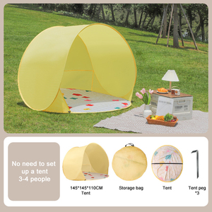 Carpa <span class=keywords><strong>de</strong></span> Camping Portátil Fácil <span class=keywords><strong>de</strong></span> Instalar, Carpa Automática Desplegable para 3-4 Personas, Carpa Plegable para Playa, <span class=keywords><strong>Casa</strong></span> <span class=keywords><strong>de</strong></span> Juegos Interior para Bebés - Product Image 6