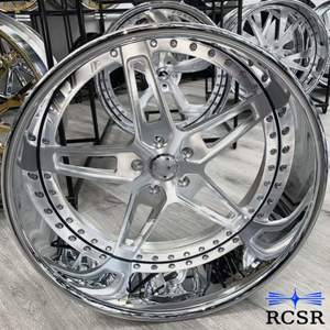 RCSR Llantas de Aleación Cromadas de <span class=keywords><strong>2</strong></span> Piezas y 5 Radios, Tipo Deep Dish, de 18, 20, 22, 24 y 26 Pulgadas, Personalizadas para <span class=keywords><strong>Ford</strong></span>, Dodge, BMW, Benz, Audi, Lexus, Jaguar - Product Image 1