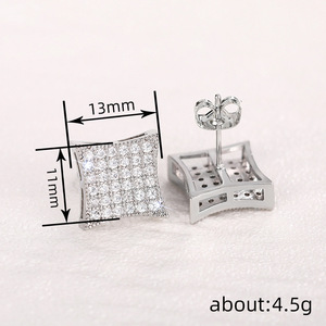 Orecchini a Perno Minimalisti a Forma di Rombo, Eleganti Gioielli da Donna per Uso Quotidiano - Product Image 3