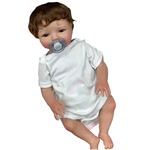 Wholesale New Lifelike 18 Inch Boy Silicone Vinyl Reborn Doll Kit Realistic Newborn Baby Dolls For Sale Cheap Suppliers