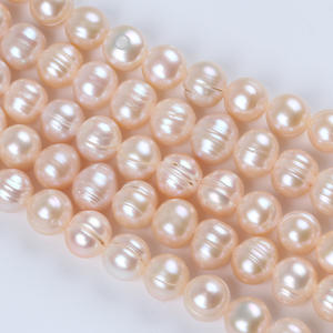 ไข่มุกน้ำจืดธรรมชาติทรงกลมลายตื้น ขนาด 11-12 มม. สำหรับทำสร้อยคอ DIY สำหรับคุณแม่ - Product Image 2