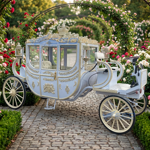 Offre Spéciale : Carrosse Royal de Luxe Couleur Crème, Simple et Rétro, Idéal pour Mariages et Visites Touristiques, Voiture Électrique à Prix Abordable - Product Image 1