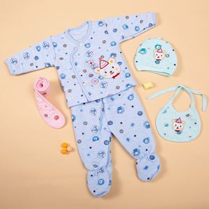 Conjunto de 8 Piezas de Pijamas de Algodón Acolchado de Alta Calidad para Bebés, Ropa de Invierno Cálida y Gruesa para Bebés - Product Image 5