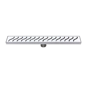 Long drain de sol linéaire en acier inoxydable SS304 SS316Drain de sol linéaire salle de bain attrape-cheveux pas de couvercle de vidange d'insertion de carrelage - Product Image 3
