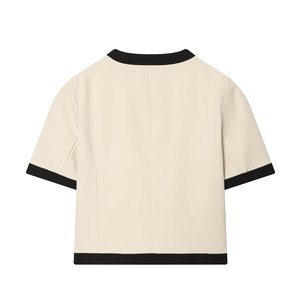 เสื้อเบลเซอร์แขนสั้นทรงครอป สีสันตัดกัน สไตล์ลำลองสำหรับผู้หญิง คอลเลคชั่นใหม่ ฤดูใบไม้ผลิ/ฤดูร้อน ปี 2026 จาก KAR&OT รุ่น 8317696 8316696 - Product Image 2