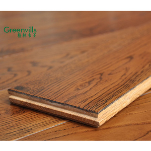 125mm large plancher solide de bois dur de teck <span class=keywords><strong>doré</strong></span> <span class=keywords><strong>couleur</strong></span> chêne blanc massif plancher de bois franc - Product Image 6