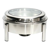 6L Alkoholbetriebenes Chafing Dish Set, Edelstahl Buffet-Speisenwärmer für Restaurant & Hotel, Professioneller Catering-Bedarf