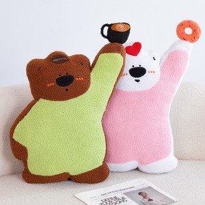 หมอนตุ๊กตาหมีกาแฟ OEM/ODM - ปรับแต่งสีและลวดลายได้ ตุ๊กตาหมีพร้อมแก้วกาแฟแบบสั่งทำพิเศษสำหรับเป็นของขวัญ - Product Image 2