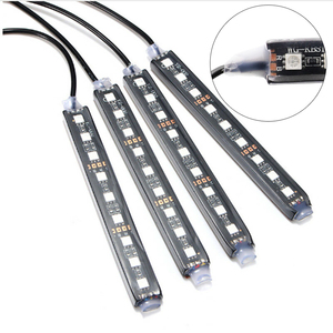 Tira de luces LED RGB de 9 LEDs con control remoto por voz, iluminación ambiental Dinámica decorativa para Interior de coche - Product Image 3