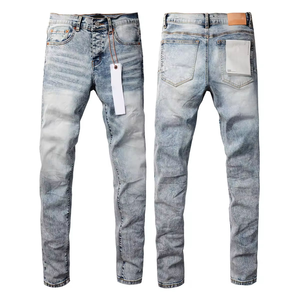 En Kaliteli Lüks Tasarımcı Marka Kot Pantolon Hip Hop Esnek Yırtık Denim Kot Sokak Modası Erkek Kot Pantolonu - Product Image 6