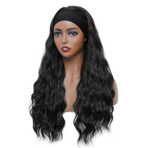 Peluca <span class=keywords><strong>de</strong></span> <span class=keywords><strong>cabello</strong></span> <span class=keywords><strong>ondulado</strong></span> <span class=keywords><strong>para</strong></span> mujer, <span class=keywords><strong>de</strong></span> color negro hecha a máquina, <span class=keywords><strong>cabello</strong></span> sintético Natural suave <span class=keywords><strong>para</strong></span> uso diario - Product Image 2