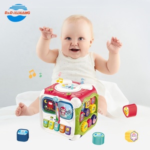 Intelliggence Cube Shape Sorter Cubo de actividad para niños lindo de plástico, rompecabezas de actividad de aprendizaje divertido Juguetes educativos para niños - Product Image 4
