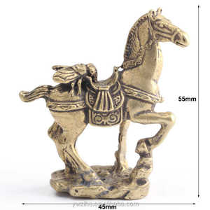 تماثيل خيول صغيرة من النحاس، تحف فنية عتيقة، زينة مكتبية، منحوتات - Product Image 2