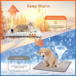 Tapis chauffant auto-chauffant en polaire berbère pour animaux de compagnie, fournitures pour niche de chien avec lit amovible pour chiens et chats - Product Image 2