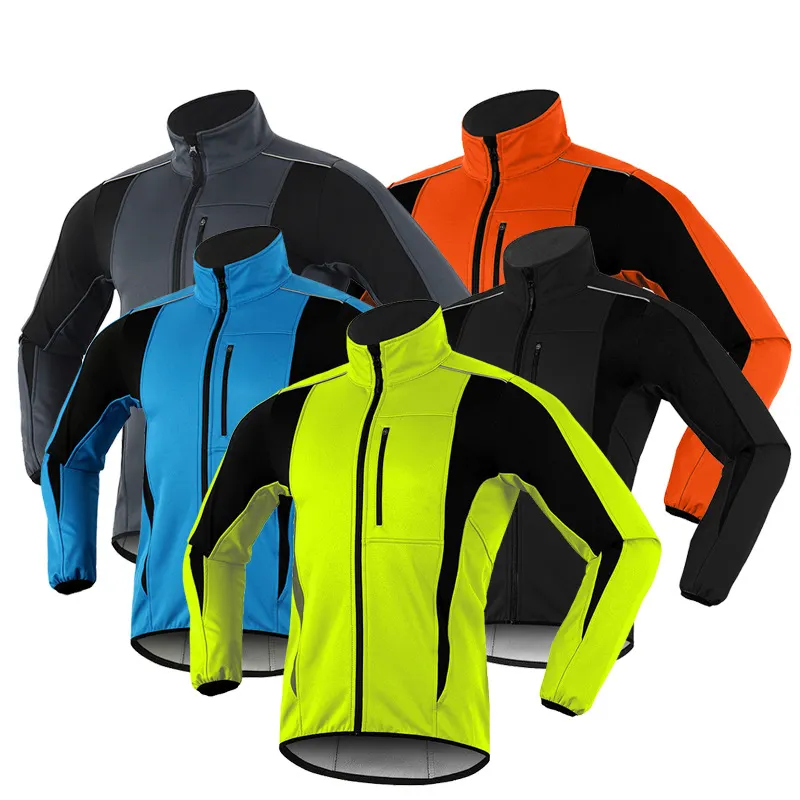 Custom Winter Thermal Fleece Cycling Jacket Bicycle Windproof Waterproof Cycling Jerseys
