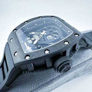Reloj Automático Personalizado Hip Hop Black Warrior 052 Skull Hollow Mecánico de Alta Gama para Hombre, para Negocios y Discotecas - Product Image 4