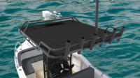 Bateau de pêche de luxe en aluminium de 21 pieds avec une console centrale à vendre comme yacht de pêche récréative en mer