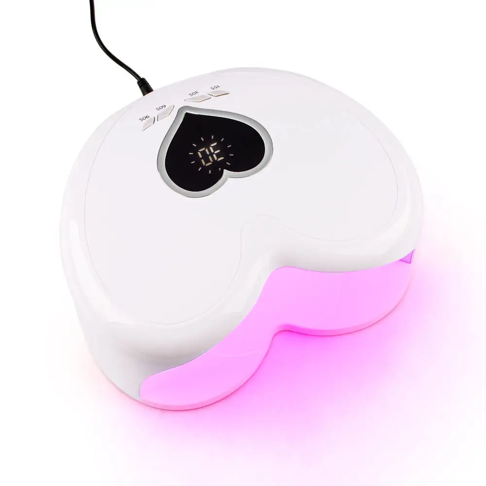 Nuovissima macchina portatile a forma di cuore a asciugatura rapida per Manicure uv led lampada per unghie gel luce per unghie per smalto