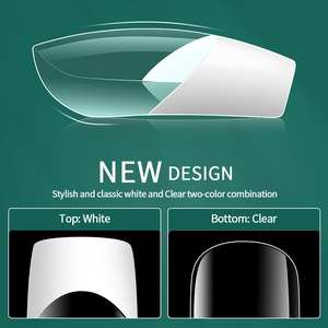 เล็บปลอมอะคริลิกใส120ชิ้นสำหรับเล็บฝรั่งเศสแบบสั้นออกแบบได้เอง - Product Image 3