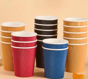 Gobelets en papier de conception personnalisée de 4oz 8oz 12oz 16oz 20oz 24oz Tasses à café jetables en papier imprimé à <span class=keywords><strong>double</strong></span> paroi - Product Image 4