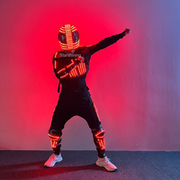 Usine OEM LED Robot Costume scène RGB multicolore veste danseur portant des gants Laser Cosplay pour discothèque fête homme danse
