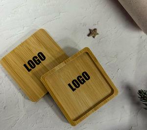 Bandejas de exhibición de bambú multiforma Xinrunjin LOGOTIPO personalizado para joyería, escaparate de productos al por menor, duradero y ecológico - Product Image 3