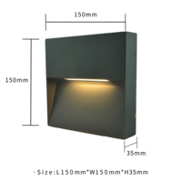 Lampe murale LED encastrée pour escalier intérieur d'hôtel, en aluminium, avec détecteur de mouvement, personnalisable, pour éclairage nocturne