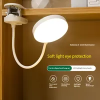 Lampe de bureau à clip au design contemporain, rechargeable par USB, commande tactile, lumière de lecture LED à 3 couleurs réglables, lampe d'étude pour étudiants
