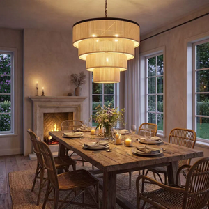 Lustre en <span class=keywords><strong>fer</strong></span> tissé à la main, réglable, style côtier, pour îlot de cuisine, salle à manger, salon - Product Image 2