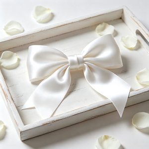 Noeuds en satin pastel pré-noués de différentes tailles, faits à la main, en tissu, pour emballage cadeau, arrangement floral, accessoire de boîte - Product Image 3