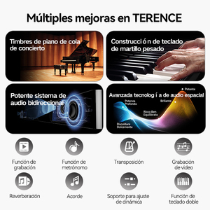Piano pliable TERENCE V70, clavier électrique 88 touches, instruments de musique pour les amateurs de musique - Product Image 3