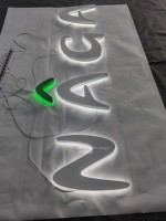 Letrero Retroiluminado Personalizado para Tiendas, Letras Retroiluminadas de Acero Inoxidable Pintadas de Blanco, Acabado Exquisito y Limpio