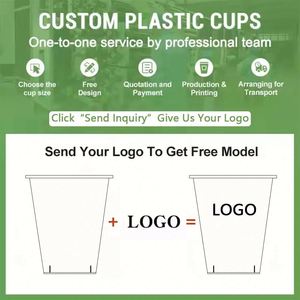 Vasos de Plástico Desechables con Logotipo Personalizado Estampado en Oro, 500 ml, Tapas Transparentes de PP, Pajita para Beber, Vaso para Fiestas, Té de Burbujas, Café, Jugo - Product Image 2