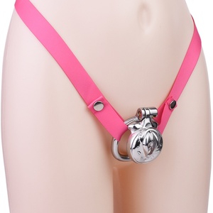 Cinturón de Castidad FRRK, Jaula para Pene en Forma de Vagina, Jaula Metálica, Dispositivo de Castidad Masculina para Hombres, Dispositivo de Castidad BDSM con Bloqueo de Pene, Juguetes Sexuales - Product Image 3