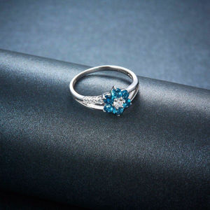 925 <b>Sterling</b> <b>Silver</b> Rhodium Plated Tanzanite Engagement <b>Ring</b> for Wedding Anniversary Party - Product Image 4