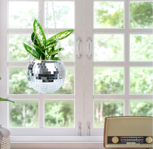 Cintre de plante de <span class=keywords><strong>pot</strong></span> de jardinière de boule de disco suspendu unique pour les plantes d'intérieur extérieures - Product Image 5