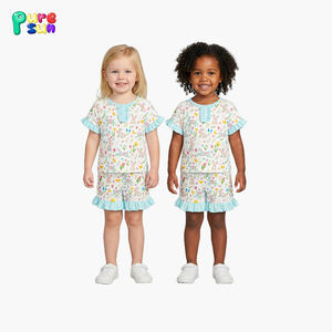 بيجامات صيفية للفتيات من مصنع Puresun، ملابس نوم مخصصة مطبوعة من الفيسكوز والخيزران للأطفال - Product Image 1