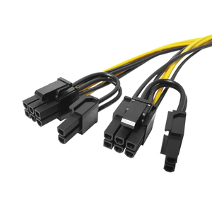 Câble d'<span class=keywords><strong>alimentation</strong></span> PCIe multi-longueur <span class=keywords><strong>6</strong></span> <span class=keywords><strong>broches</strong></span> vers double <span class=keywords><strong>8</strong></span> <span class=keywords><strong>broches</strong></span> (<span class=keywords><strong>6</strong></span>+2) adaptateur GPU avec fils de cuivre 18AWG pour <span class=keywords><strong>alimentation</strong></span> de <span class=keywords><strong>carte</strong></span> <span class=keywords><strong>graphique</strong></span> - Product Image 3