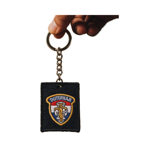 Wholesale Custom Fabric Embroidery Patch Key Ring Tag Personalized Embroidered Keychain for Promotional Carabiners & Keyrings
