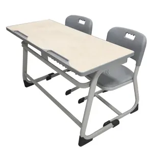学校设备学习高质量的双人座椅课桌椅