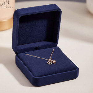 Collar de Alta Calidad al por Mayor, Joyería con Forma de Flor, Oro Rosa Sólido de 18K, Collar con Colgante de Diamante Natural Real para Mujer - Product Image 4