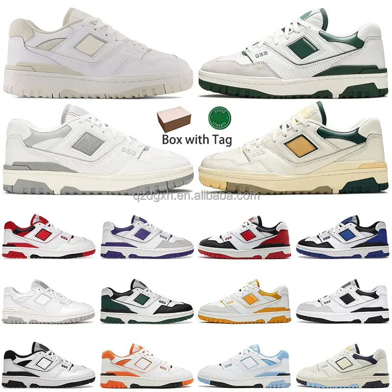 New 550 running shoes men women trainers White Green Yellow Grey UNC mens womens outdoor sports sneakers New 550 Tennis shoes