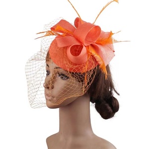 Cappello Vintage Europeo da Donna con Piume e Rete, Velo da Sposa, Copricapo per Feste e Spettacoli - Product Image 2