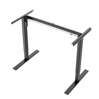 Bureau debout intelligent à double moteur à 2 étages avec contrôleur LED, bureau ergonomique réglable en hauteur, mobilier de bureau, bureau relevable