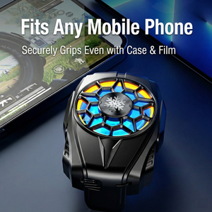 U--jet 휴대용 강력 ABS 플라스틱 휴대폰 게임 쿨러 팬, 유연 방수 누수 방지 클립 백 패드, 책상/휴대폰 거치대 - Product Image 2