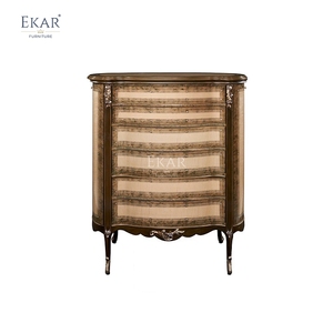 Commode haute en marqueterie <span class=keywords><strong>Fontainebleau</strong></span> |   Commode à six tiroirs de style classique français pour chambre à coucher |   Meubles EKAR - Product Image 1