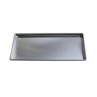 Plateau de service en acier inoxydable en gros, petites tailles, plateau rectangulaire pour la cuisson, plateau alimentaire, plateau à pain, plateau à biscuits, plaque à pâtisserie pour four